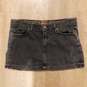 Rich & Skinny Jean Mini Skirt in black wash
